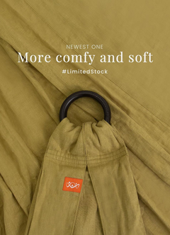 Solid Linen Baby Ring Sling, Olive, hi-res